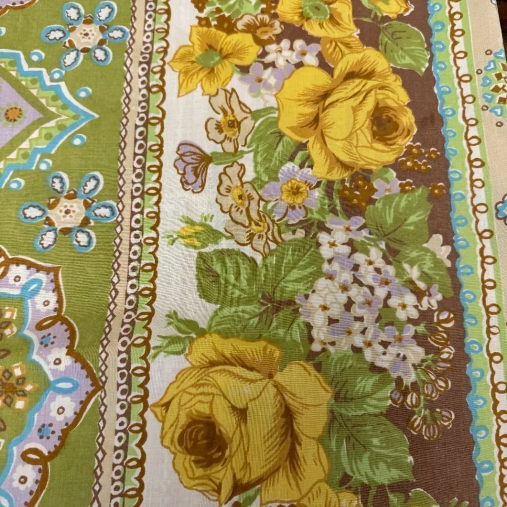 Vintage Cannon Set  3 pc Pillow Cases Floral Yellow Roses